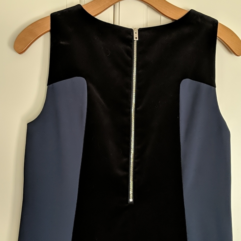 Rag & Bone "Gray" Ribbed-Skirt Party Dress dark navy size 2 - Picture 10 of 11